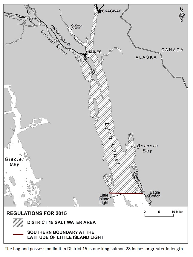 REMINDER OF THE 2015 KING SALMON SPORT FISHING REGULATIONS FOR HAINES AND SKAGWAY AREA MARINE WATERS
